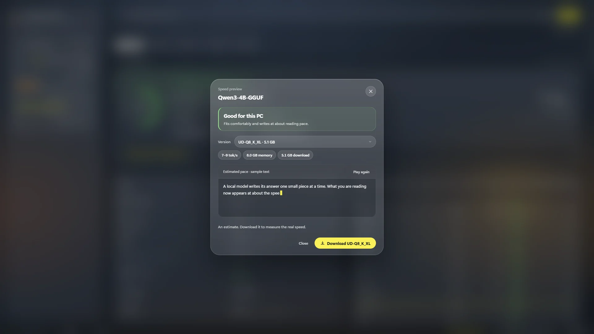 Speed preview dialog: Good for this PC